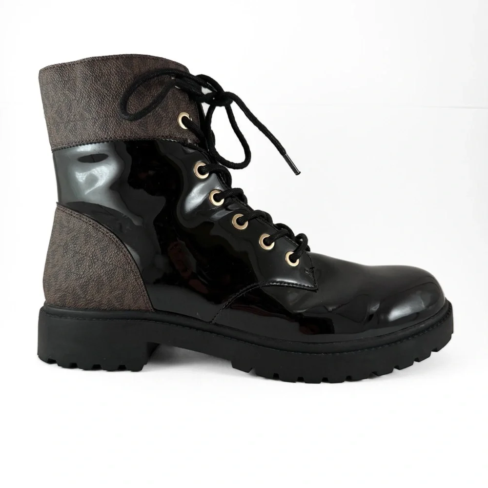 MICHAEL Michael Kors Women's Alistair Lace-Up Lug Sole Combat Booties - Picture 7 of 12